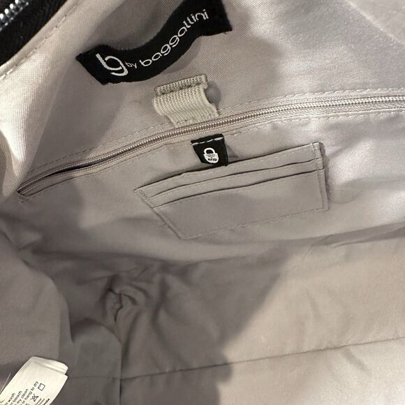 Baggalini Black Nylon Handbag, Small Tote Bag, Purse Shoulder Bag Pockets￼ - Picture 14 of 15